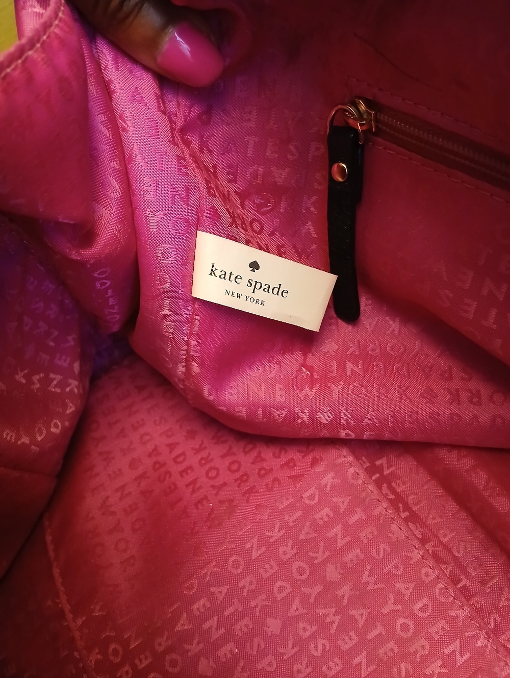 Kate Spade Black Pebbled Leather Satchel with Gold Hardware - Picture 8 of 16